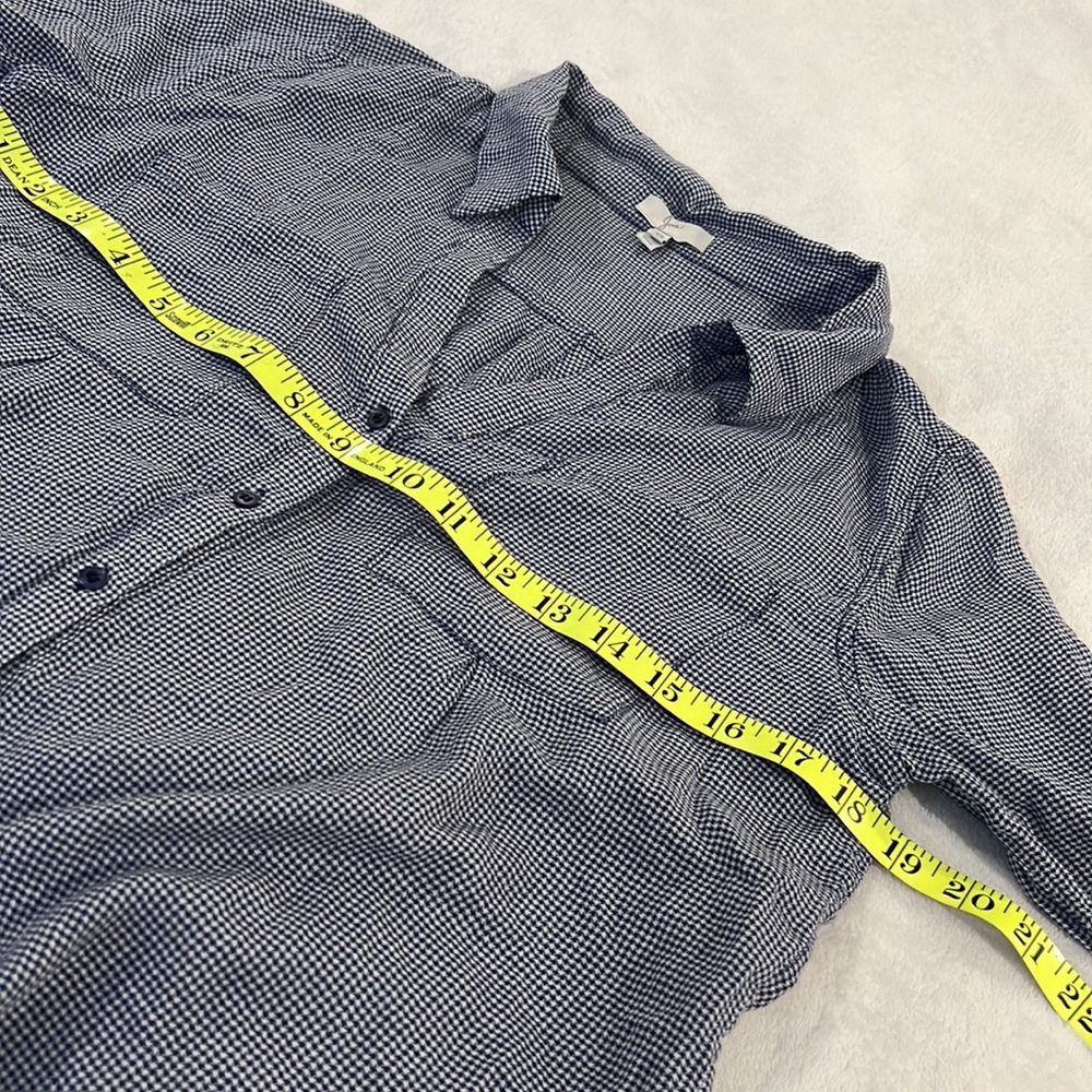 Joie Mini Houndstooth Button Down Blouse - image 5